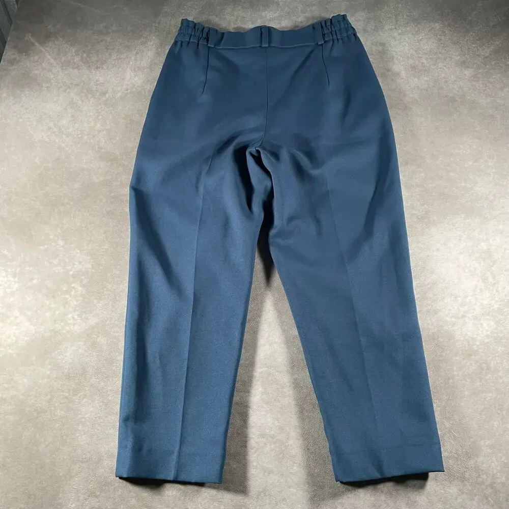 70’s Women’s Jeannie Talon Blue Pleated Tapered Pants 32x24